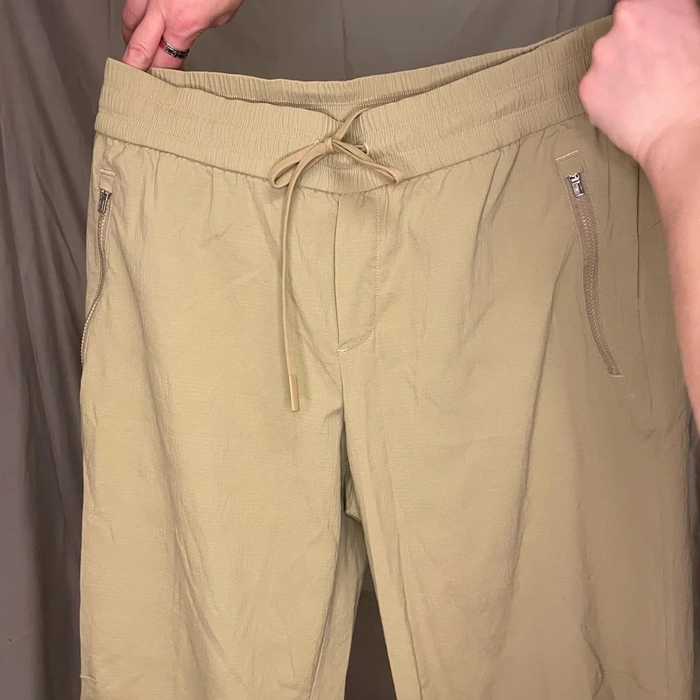 Athleta Tan Drawstring Track Joggers - Picture 4 of 11